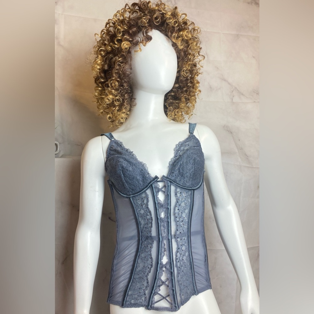 MVictoria's Secret Fearless Crisscross Front Crystal Corset 36B